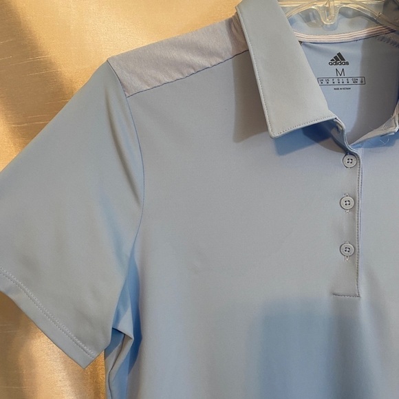 Adidas Ultimate 365 Golf Polo Powder Blue Ladies Med - Picture 5 of 9